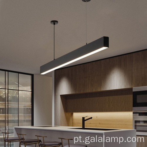 Luz pendente linear moderna anti-reflexo